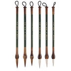 Traditional Chinese Calligraphy Brush Oil Painting Wolf Hair Scriptures Writing Brush Oil Watercolor Wood Art Paint Brush