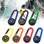 Mini Lightweight Compass, Portable Carabiner Keychain Compasses, Outdoor Camping Tool, Mountaineering Tourism Survival Equipment