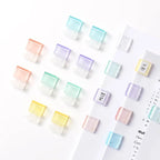 10PC Acrylic Push Clip Pusher Transparent Paper File Document Classification Clips Stationery Index Holder Clamp Office Sorting