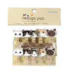 10 Pcs/Lot Creative Cartoon Animal Wooden Clip With Hemp Rope Photo Paper Clothespin Craft Clips Party Decoration Clip