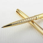 Luxury Metal Rollerball Pen 0.7mm Blue Ink Steel Gold Business Signature Pens for School Office Writing Supplies Stationery