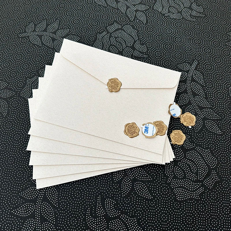 30pcs/lot Thickened Linen Texture Pattern 17.5x12.5cm White Envelope Retro for Invitations Postcards Wedding Business Letters