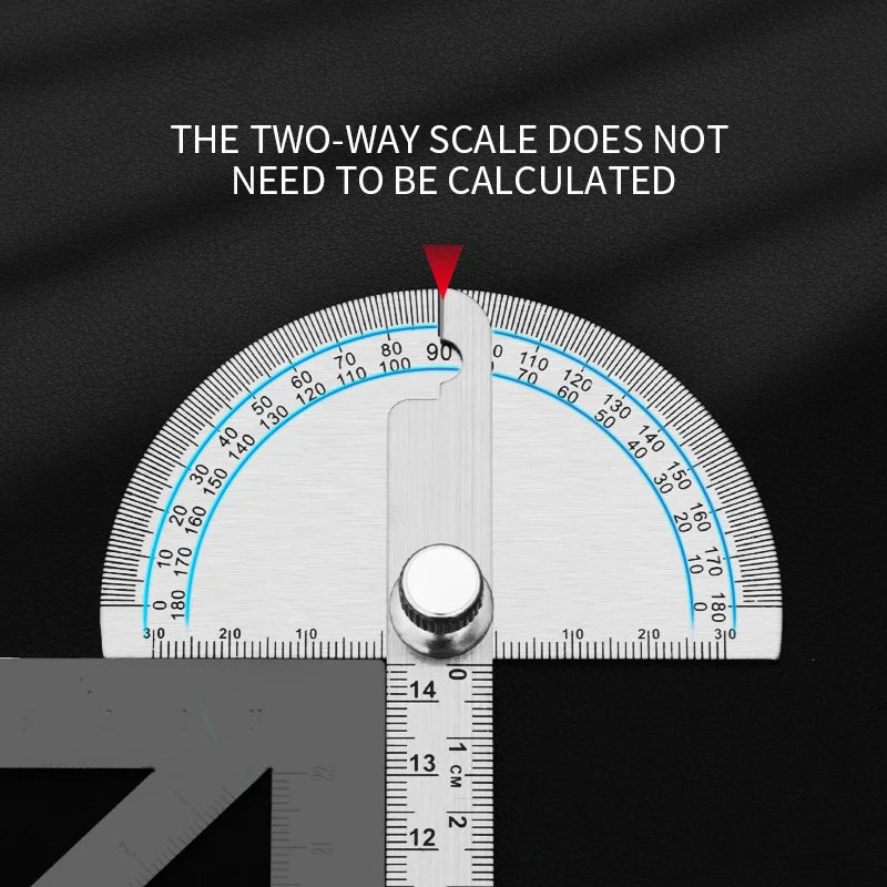 Thickened Stainless Steel Angle Gauge Measuring Angle Protractor Large Carpenter's Protractor Angle Gauge Angle Gauge