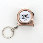 Portable Mini Tape Measure Retractable 2m Mild Steel Keychain Design Small Household Measuring Tool for DIY Crafting and Sewing