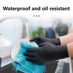 Portable Black Composite Nitrile Rubber High-Elasticity Disposable Gloves Food Work Latex Gloves Cleaning Waterproof Gloves