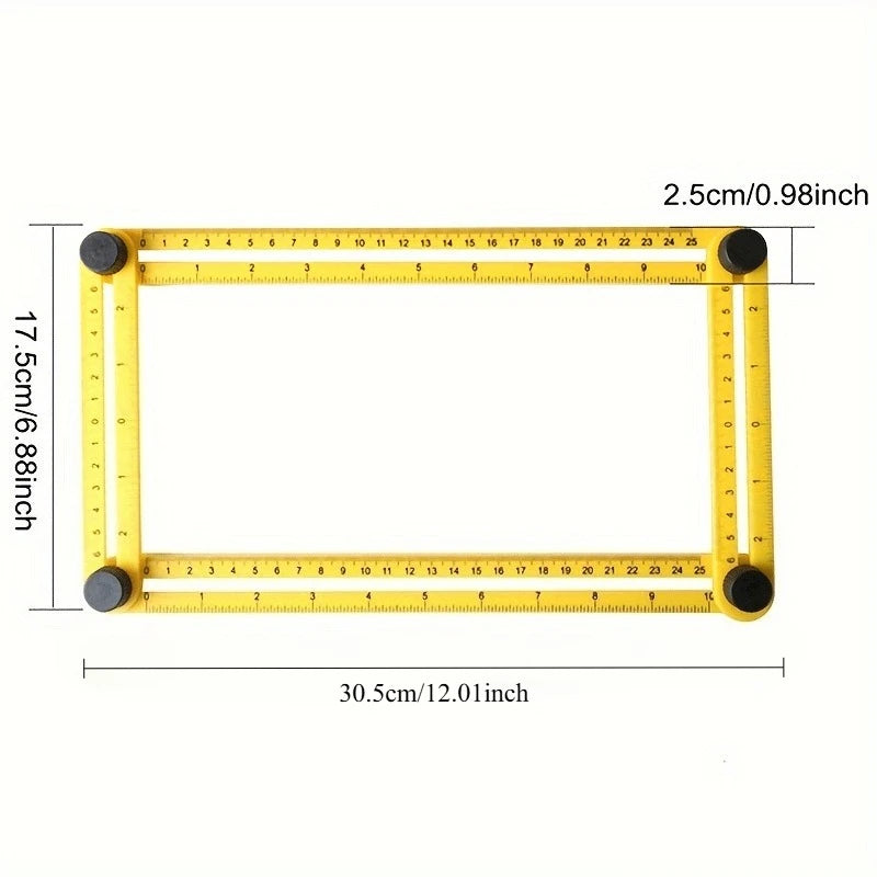 1pcs Flexible 4-Fold Ruler Portable Precision Measuring Tool for Woodworking Construction DIY Gift