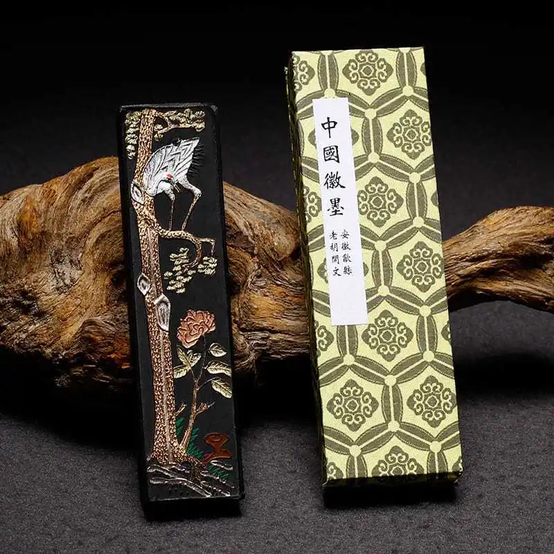 Chinese Sumi Ink Stick Pine Soot Solid Ink Stick Calligraphy Artist Painting Watercolor Fabric Paint Ink Block Painting Inkstick