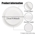 25/50PCS 9inch Circular Paper Plates Disposable Biodegradable  Paper Plates Suitable Party Christmas Barbecue Salad Desserts