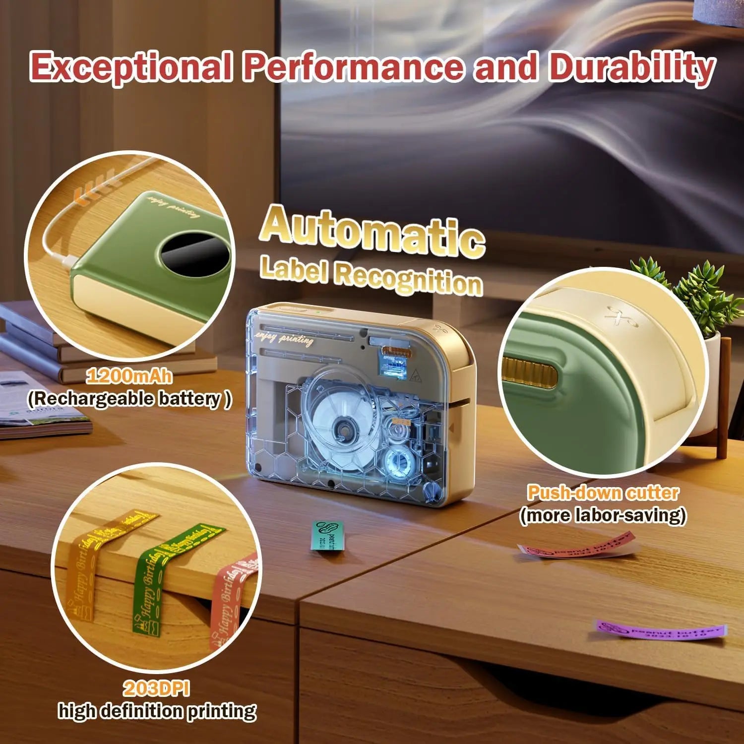 Phomemo A30Label Maker Wireless Mini Thermal Printer Portable Adhesive Sticker Barcode Labeling Machine for Home School Office