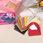 25Sets Mini Envelopes with Heart Clasp 9x5.4cm Blank Note Cards with 10.5x7.5cm Envelopes for Gift Wedding Invitation Graduation