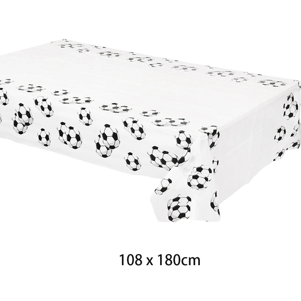 Soccer Party Disposable Tableware Paper Plates Cups Napkins Tablecloth Soccer Birthday Party Decoration