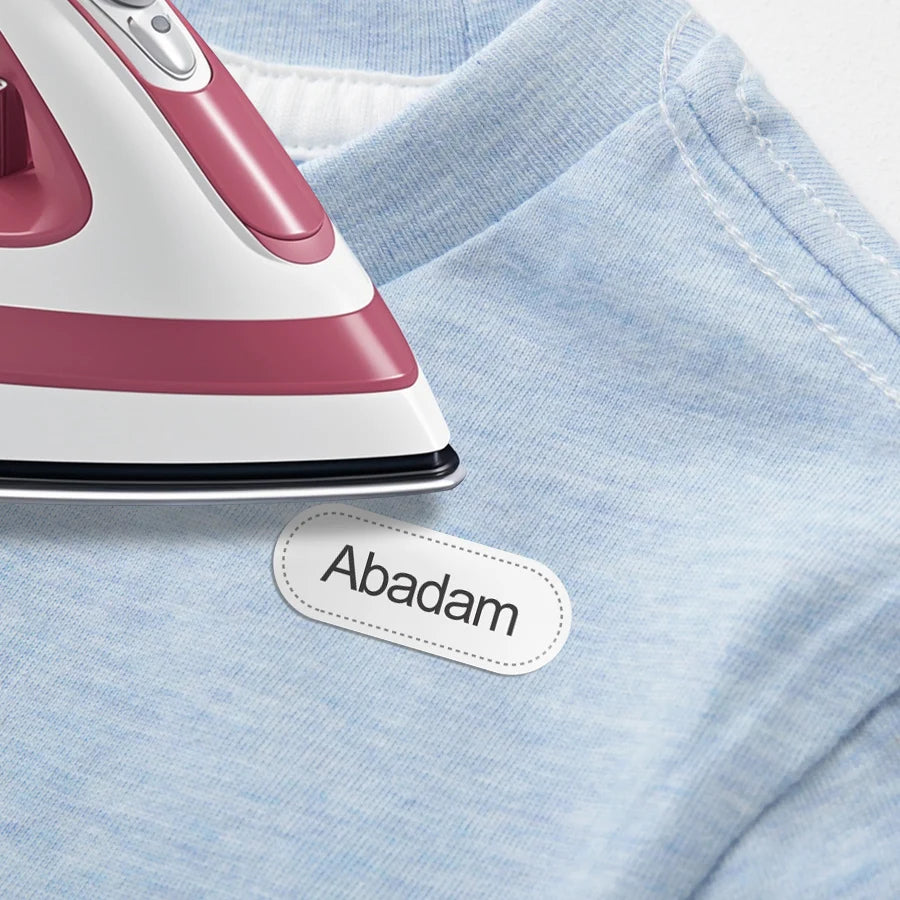 Personalized Sewing Labels for Clothes,School Uniforms,Custom Name Iron-on Fabric Tags,Cotton Material,Machine Washable