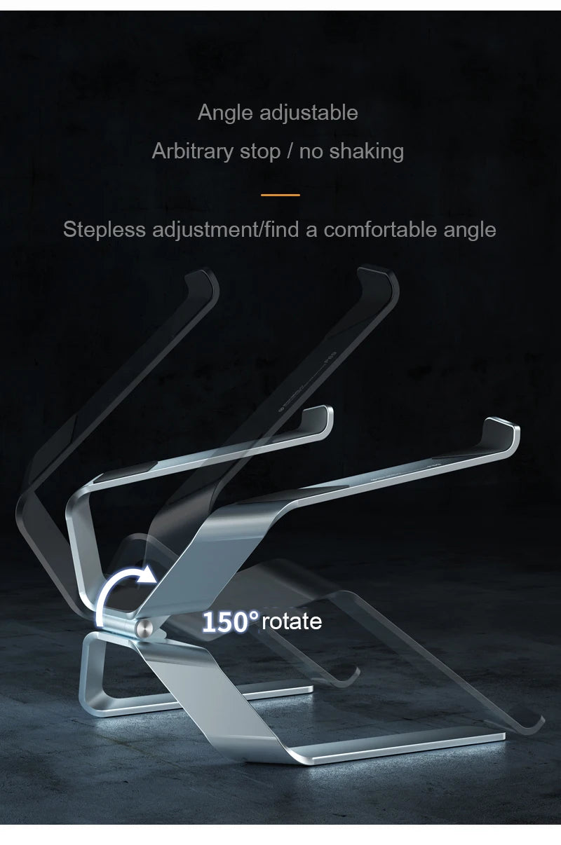 Laptop Stand Adjustable Aluminum Alloy Notebook Tablet Stand Up to 17.3 Inch Laptop Portable Fold Holder Cooling Bracket Support