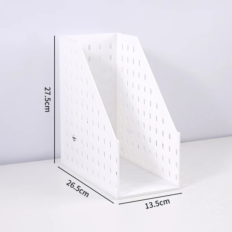 File Storage Box Vertical File Rack Book Storage Rack File Frame Desktop Information Rack File Rack