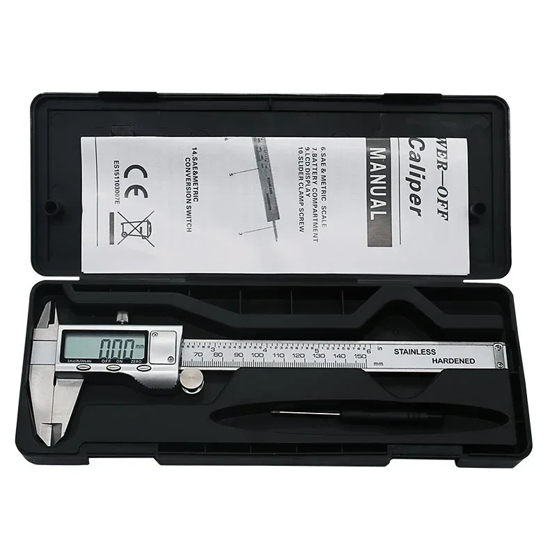 TON09 6-Inch 150mm Accurate measurement Stainless Steel Electronic Digital Vernier Caliper Metal Micrometer Measuring