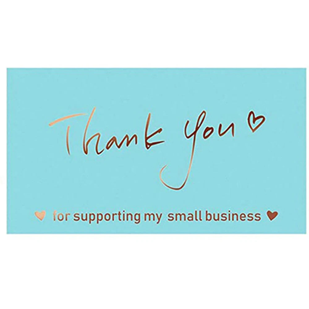 10-50pcs Thank You Cards For Small Business Colorful Laser Paper Thank You For Your Order "Beyond Grateful" Cards