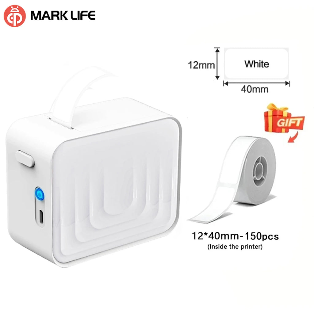 MarkLife M1 Mini Portable Thermal Printer Wireless Bluetooth-compatible Label Tag for Home Office Labeling Sticker Machine