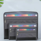 Accordion File Organizer with Safe Zipper, 13 Pocket Expanding File Folder with Front Pencil Pouch,  School Office Supplies