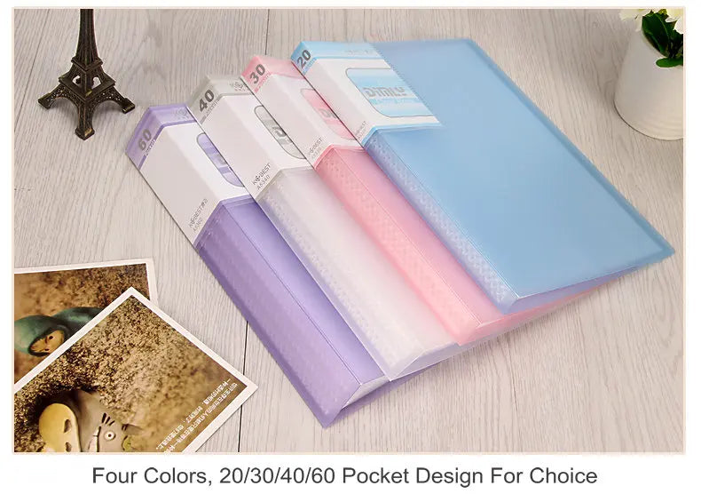 Transparent PVC Bag A5 Display Book Multi Pocket File Folder For A5 Document Organizer Paper Storage Clear File A5 Folder