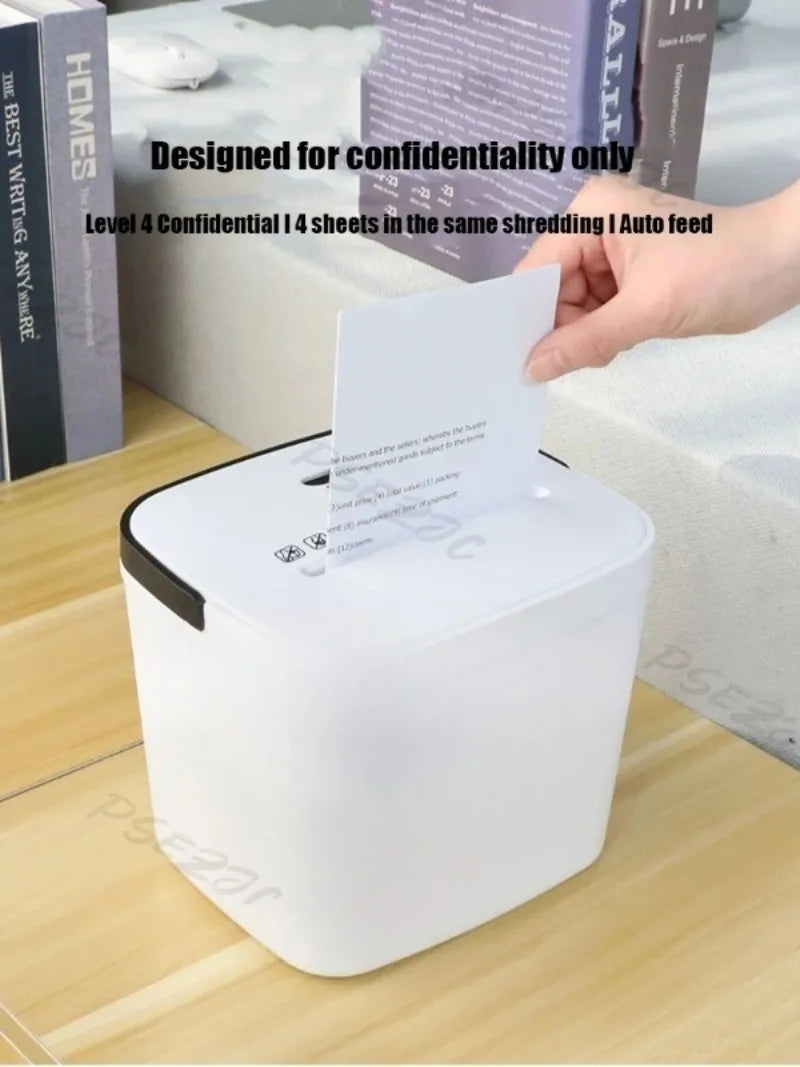 Small Electric Office Automatic Confidential Shredder for Household and Confidential Documents Shredder