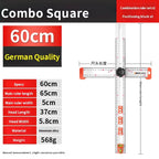Woodworking T-Square Ruler 2 in 1 Drill Guide Hole Positioning Measuring Tool