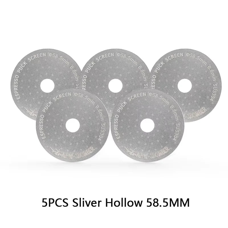 MHW-3BOMBER Titanium Coating Espresso Puck Screen 51/53/58.5mm Reusable Metal Filter 0.8mm Thickness Lower Shower Screen