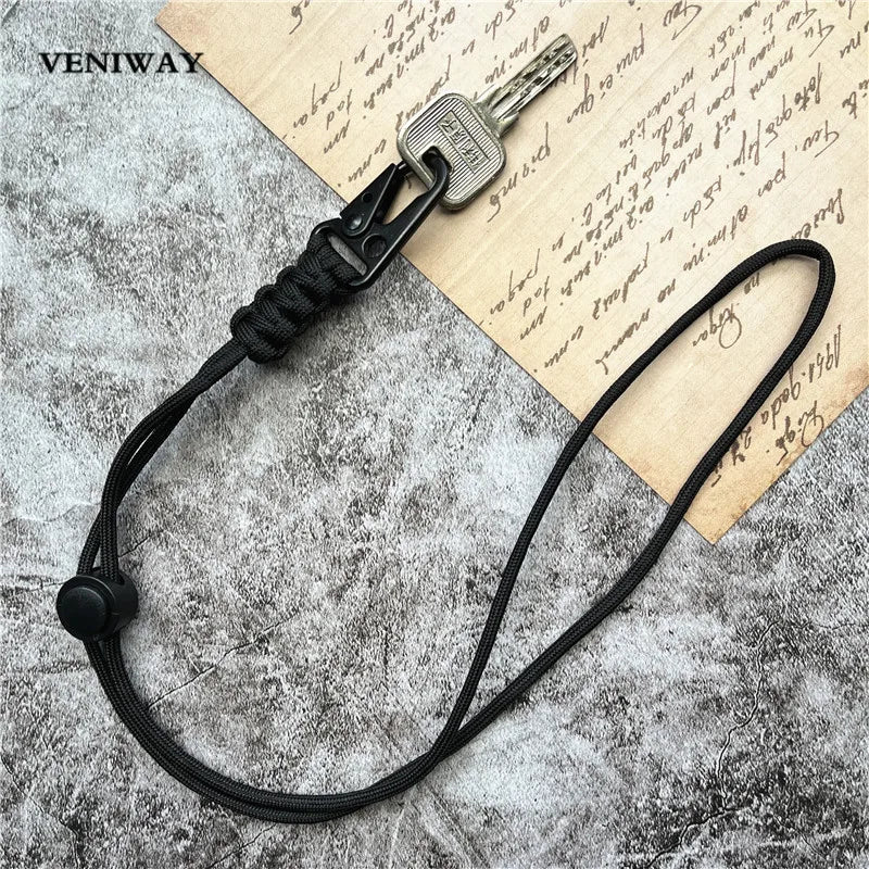 Lanyard Heavy Metal Keyring Adjustable Keychain Handmade Credential Holder Mobile Phone Hanging Neck Strap Anti-lost Key Chain