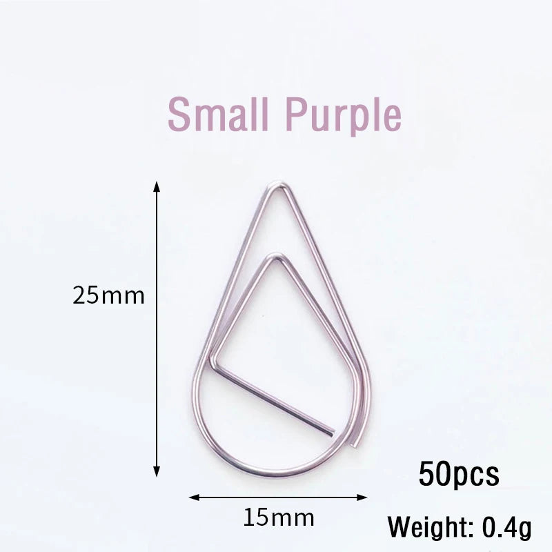 30/50pcs Paper Clip Mini Heart Gold Rose Gold Color Clip Bookmark Binder Office Accessories Paper Binder Clips Patchwork Clip