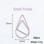 30/50pcs Paper Clip Mini Heart Gold Rose Gold Color Clip Bookmark Binder Office Accessories Paper Binder Clips Patchwork Clip
