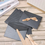 10Pcs Black Envelopes with Bow Ribbon Creative Black Greeting Card Bags Pearlescent Paper Envelop Wedding Invited Card Envelopes