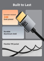 CABLETIME 8K Slim HDMI 2.1 Cable HDMI to HDMI Cable 8K@60Hz 4K@120Hz Ultra HD Resolution 3.8mm Width for Laptop Lenovo Dell