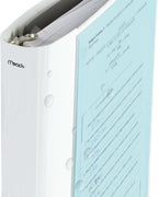 3-Ring Binder With Study App, 1 Inch D-Ring, Clear View Cover, 225 Sheet Capacity, White