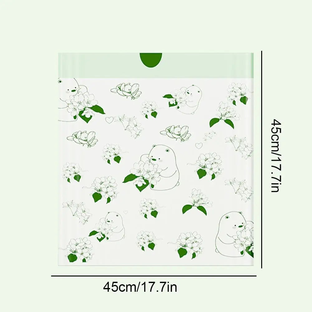 50 100pcs Scented Drawstring Trash Bags Thickened Camellia Fragrance Garbage Bag for Kitchen Odor Control Waste Bag
