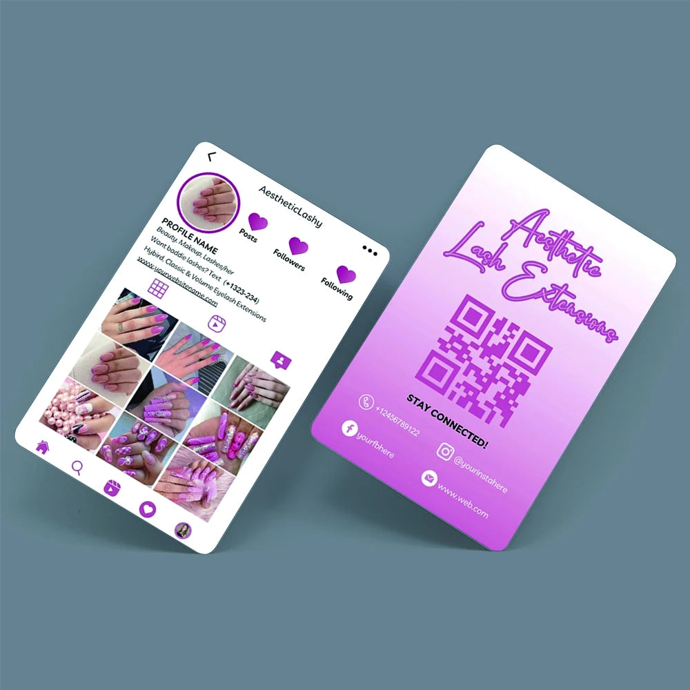 Custom PVC Business Cards Personalized Matte Plastic Cards Double-Sided Printing Durable & Waterproof Professional Branding