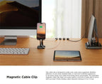 Magnetic Cable Clip Winder Holder Adhesive Wire Keeper Cord Cable Organizer USB Charging Cables Winder for Office Desktop Home