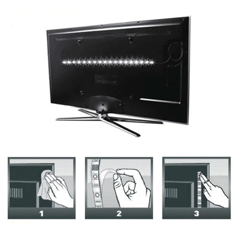 USB LED Strip Lights 2835 DC5V With Switch Flexible Lamp Tape Ribbon TV Desktop Computer Screen Background Lighting Home Decor