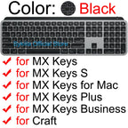 Keyboard Cover for Logitech MX KEYS S Mechanical Plus for Mac for Logi Protective Protector Skin Clear Silicone Case Accessories