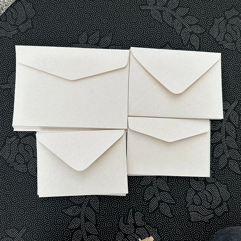 30pcs/lot Thickened Linen Texture Pattern 17.5x12.5cm White Envelope Retro for Invitations Postcards Wedding Business Letters