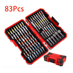 83Pcs Screwdriver Bit Set Impact Driver Drill Bit Set with Magnetic Nut Driver S2 Steel Cross Slot, Slotted,Square,Star,Hex,Torx