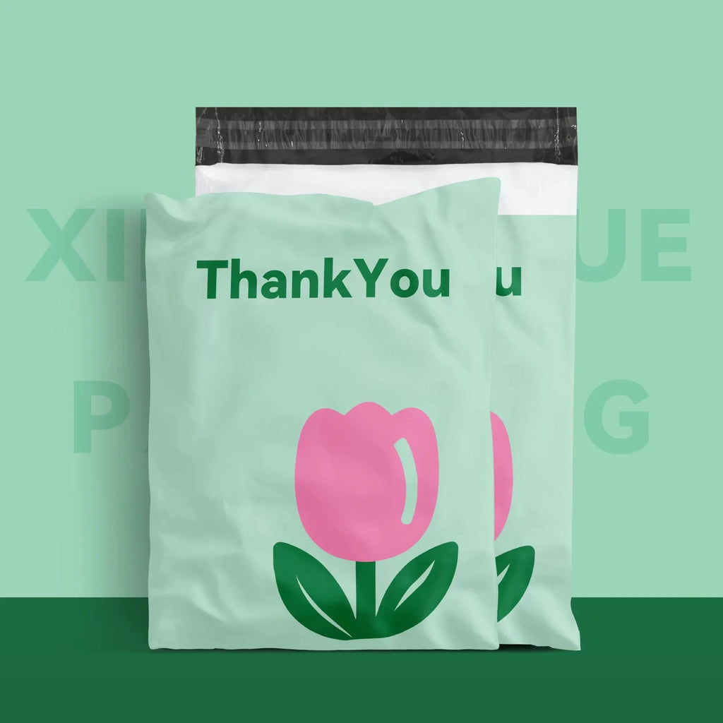 100PCS Poly Mailer Adhesive Envelope Courier Print Bag DIY Lady Panties Dress T-shirt Wedding Xmas Gift Box Packaging Pouches