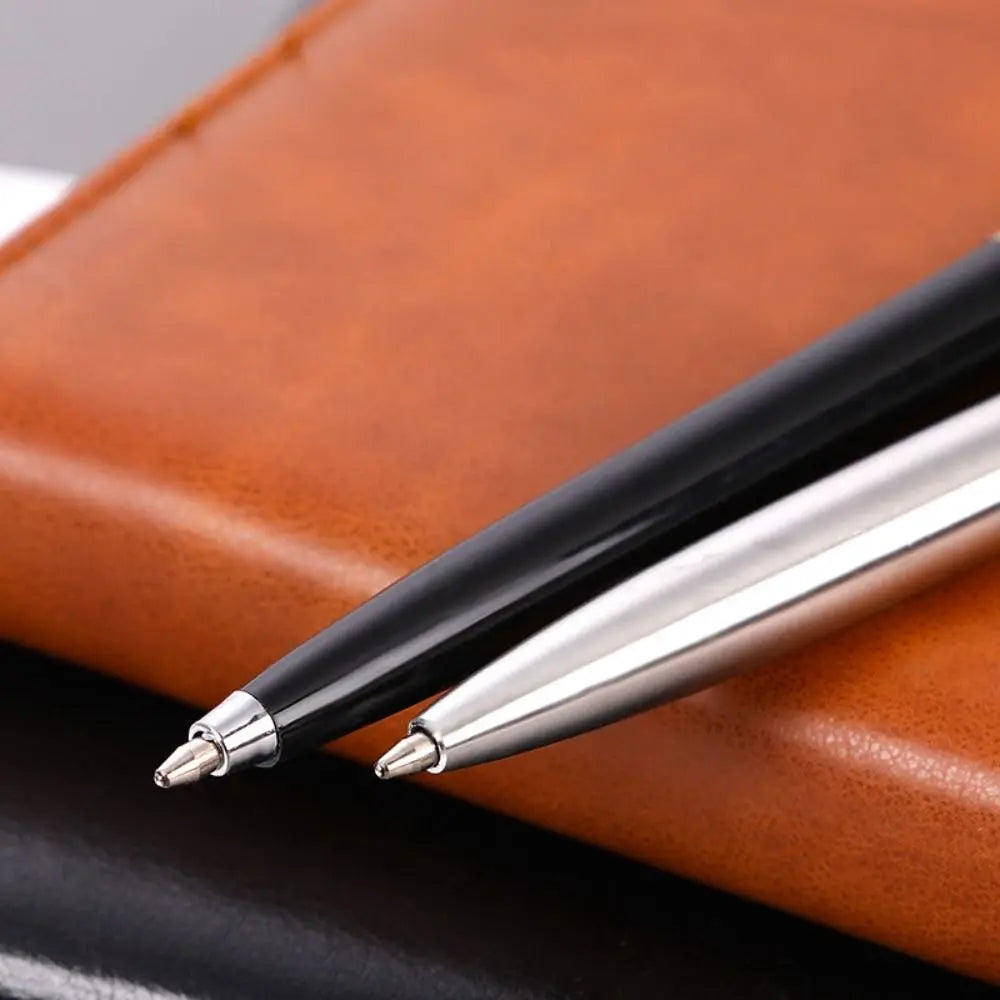 Metal Ballpoint Pen Press Tyle Business Fountain Pen with Blue/Black Ink Refill Students Gift Neutral Pen School Office Supplies