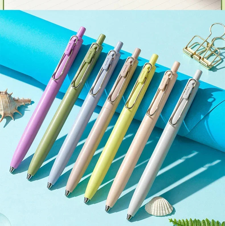 1+3 Refill Japan UNI Gel Pen Small Thick Core 0.38mm Smooth Quick Dry UMN-SF-38 Upgrade UniBall One Black School Supplies