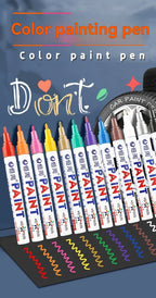 1/3/6/12 Colors Permanent Paint Marker White/Gold/silver Markers for Car Tire Tread Rubber Fabric Paint Metal Paint Marker Pens
