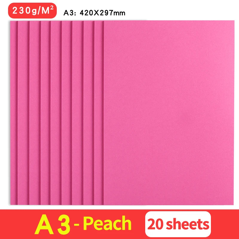 A3 MixColor Cardstock Paper Business Card Cardboard DIY Gifts Card Scrapbook Materials Drawing Card Art Supplie 10/20Sheets 230G