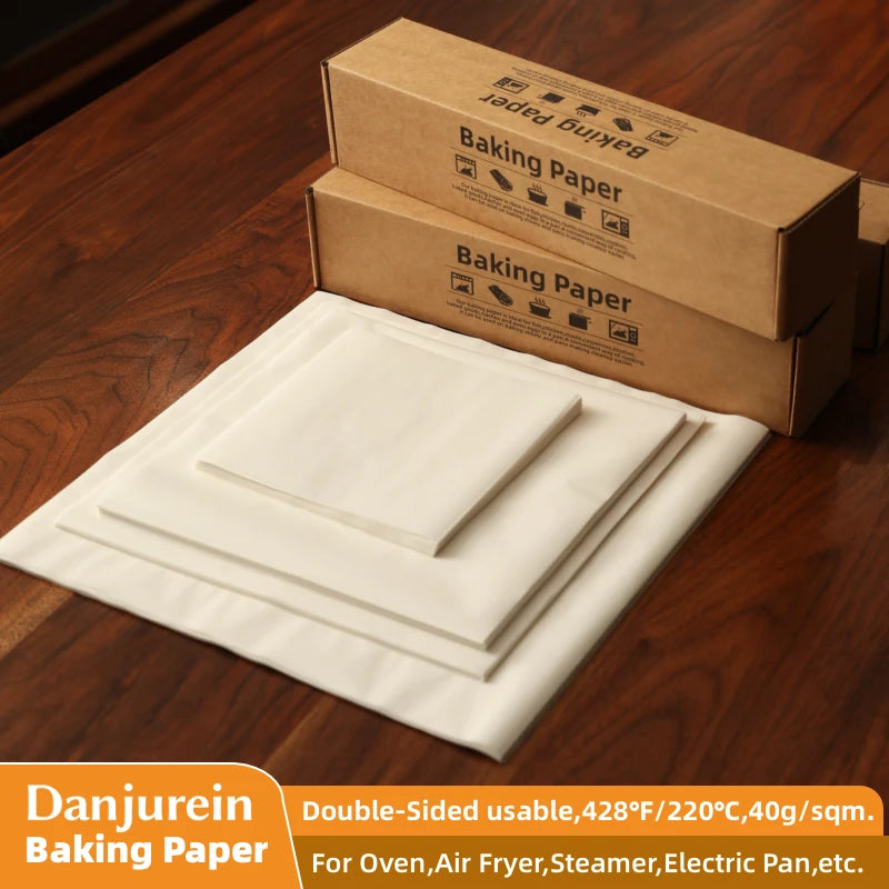 Parchment Paper Baking Paper Non-Stick Precut Square 4” to 12” Baking Sheets Oven Grilling Air Fryer Steaming Bread Cake Cookie