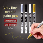 Fine tip permanent Paint Marker Pen DIY Paint Metallic Pen Permanent Gold SILVER Marker Touch Up,School Model Painting