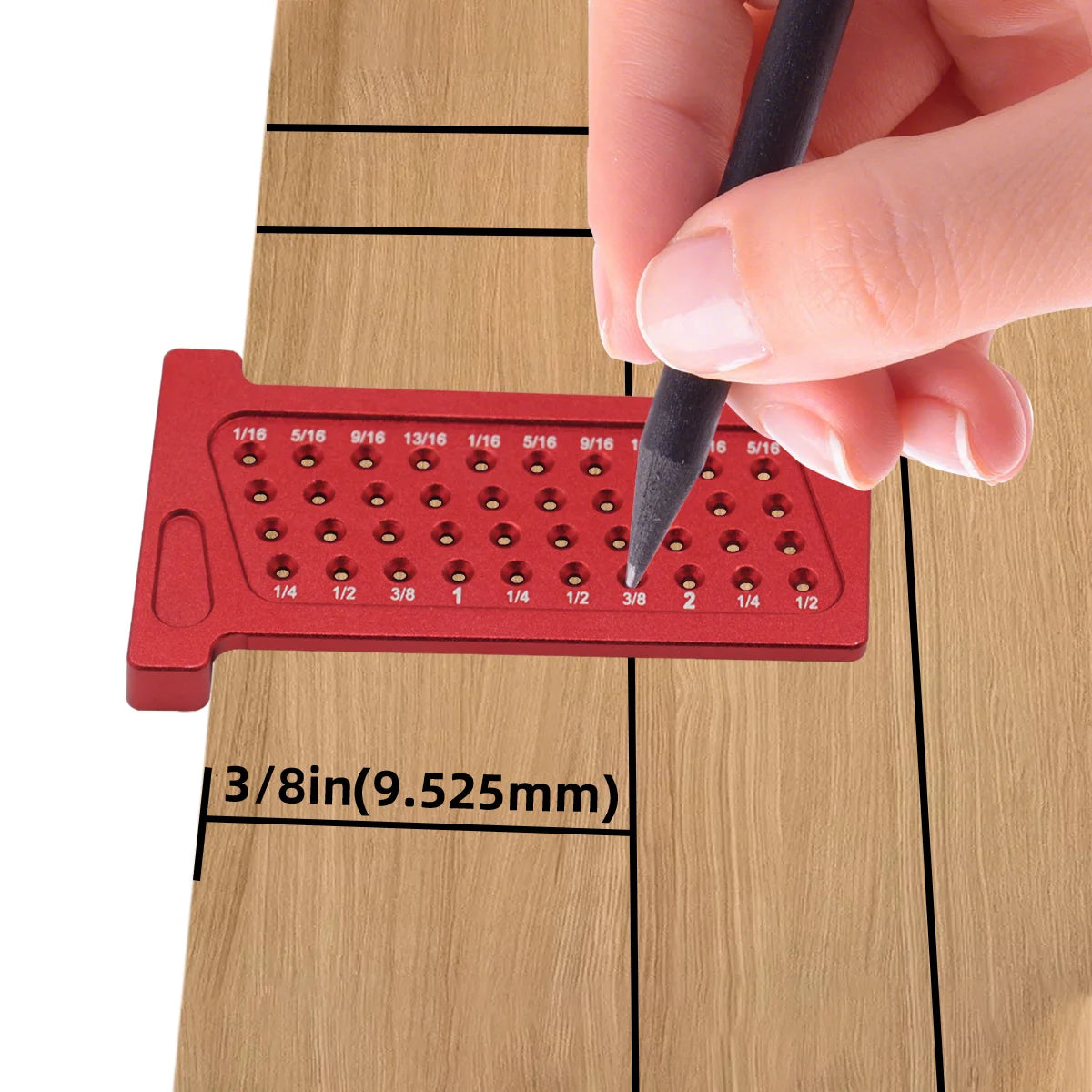 Aluminum T-Square Pocket Marking Gauge Woodworking Cross Calibration Ruler Precision Scribe for DIY Hole Line Layout Measuring