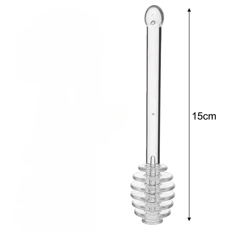 Transparent Honey Stirring Stick Plastic Long Handle Honey Spoon Practical Milk Tea Jam Stirring Bar Multifunction Kitchen Tools