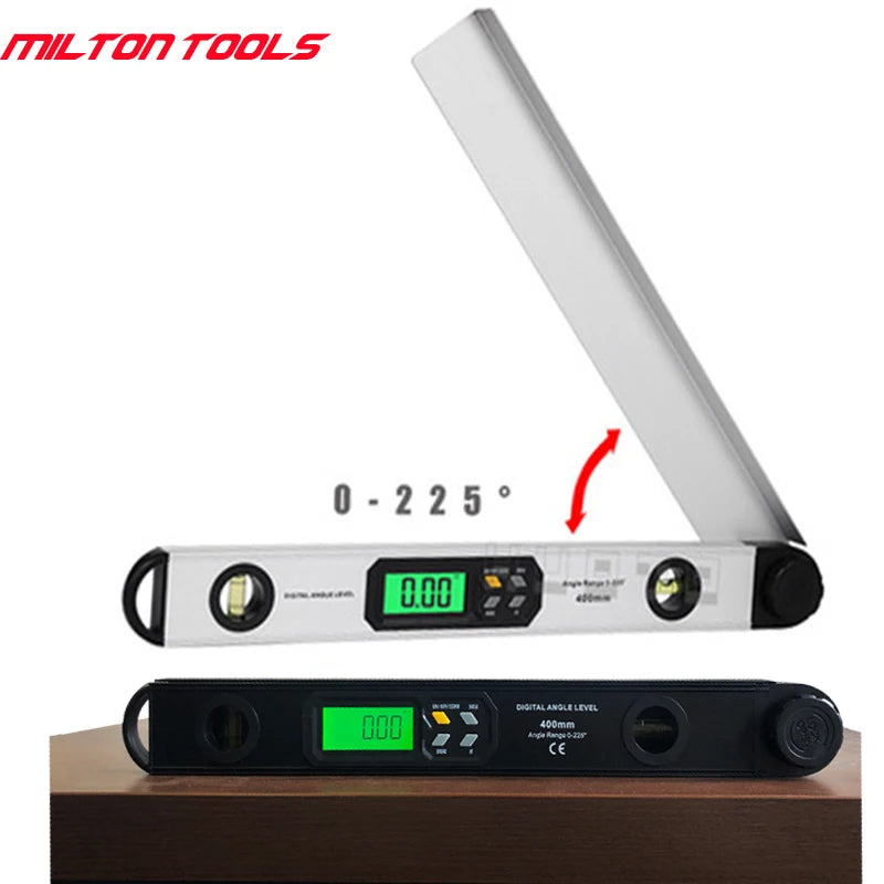 0~225° 400mm Digital Protractor Spirit Level Angle Finder Gauge Meter Digital Angle Finder Electronic Protractor 400mm
