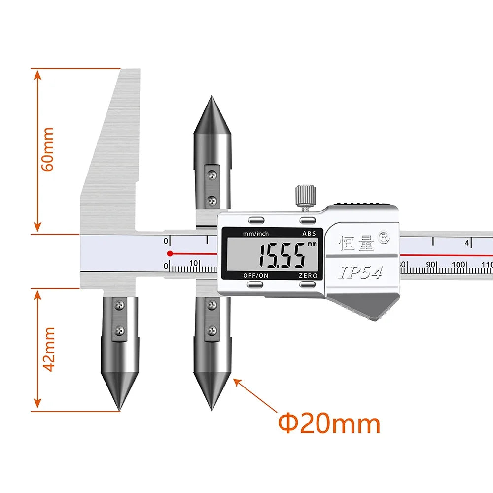 Edge-Center Distance, Center Distance, Digital Caliper, Cone Probe Hole Distance, Centerline Caliper, Edge-To-Hole Measurement